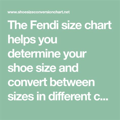 Fendi women size chart